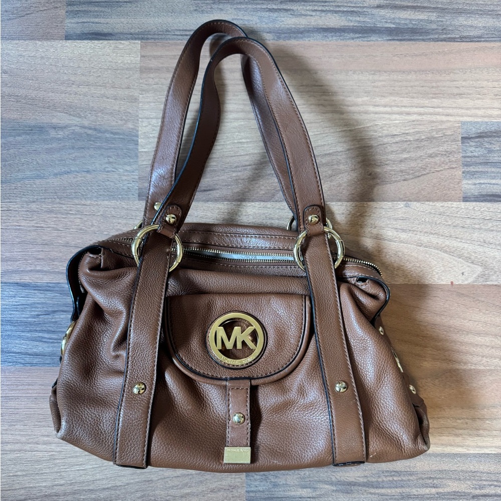 Michael Kors Tan Leather Shoulder Bag